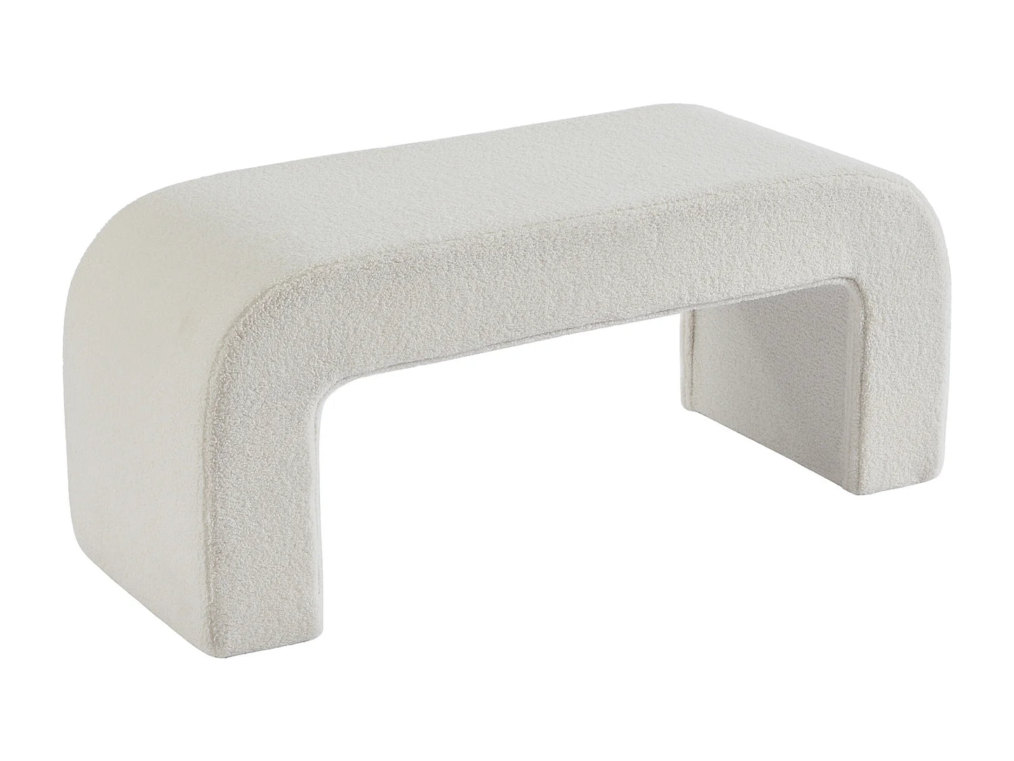 Banc Calvelo Japandi Bouclette Blanc - Calvelo