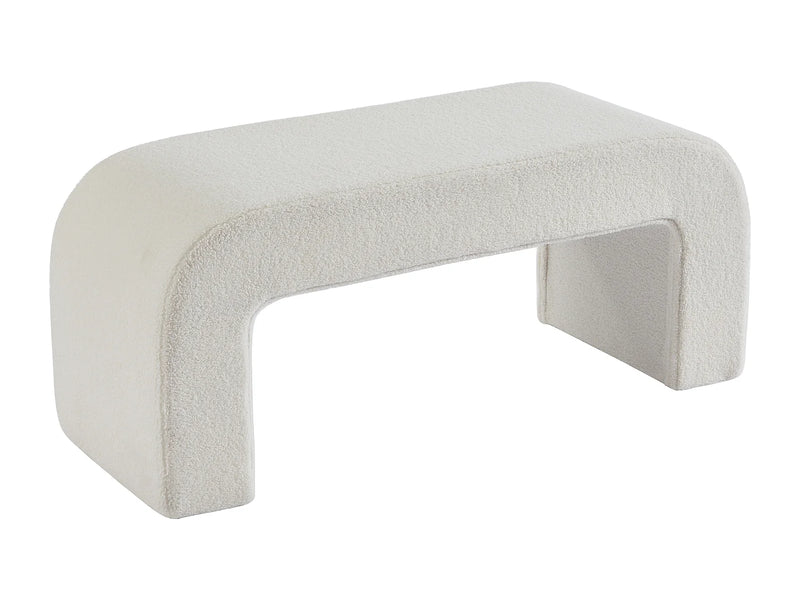 Banc Calvelo Japandi Bouclette Blanc - Calvelo