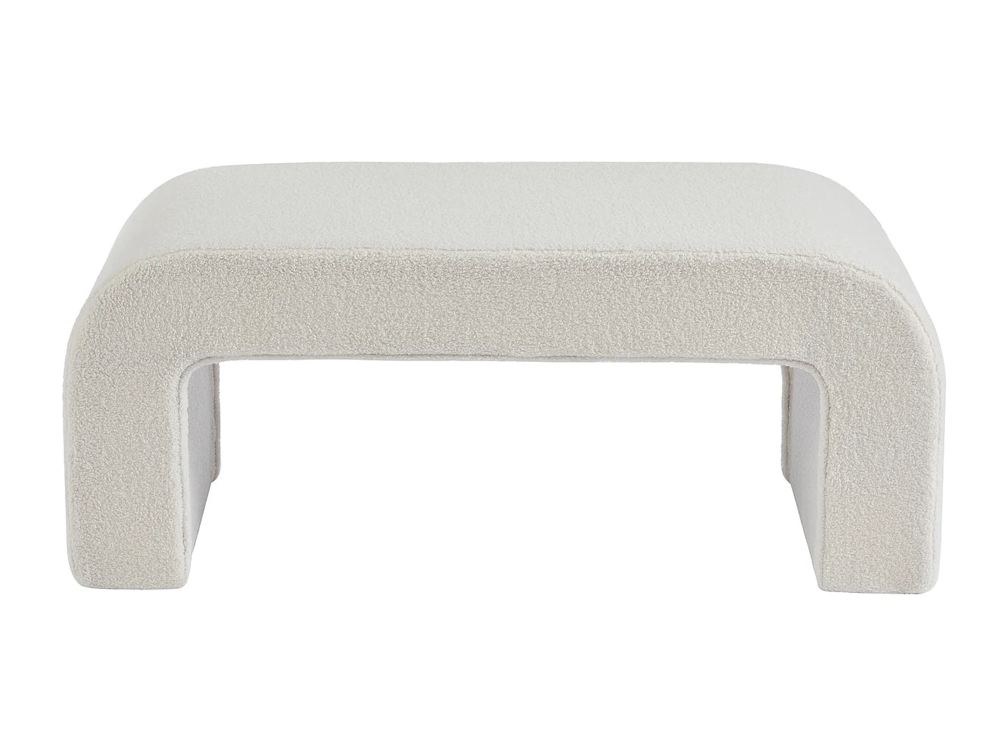 Banc Calvelo Japandi Bouclette Blanc - Calvelo