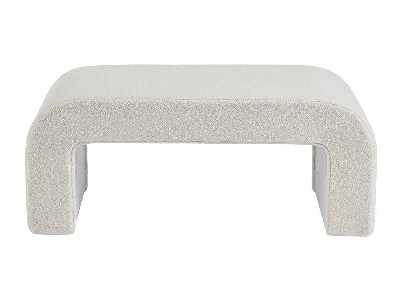 Banc Calvelo Japandi Bouclette Blanc - Calvelo