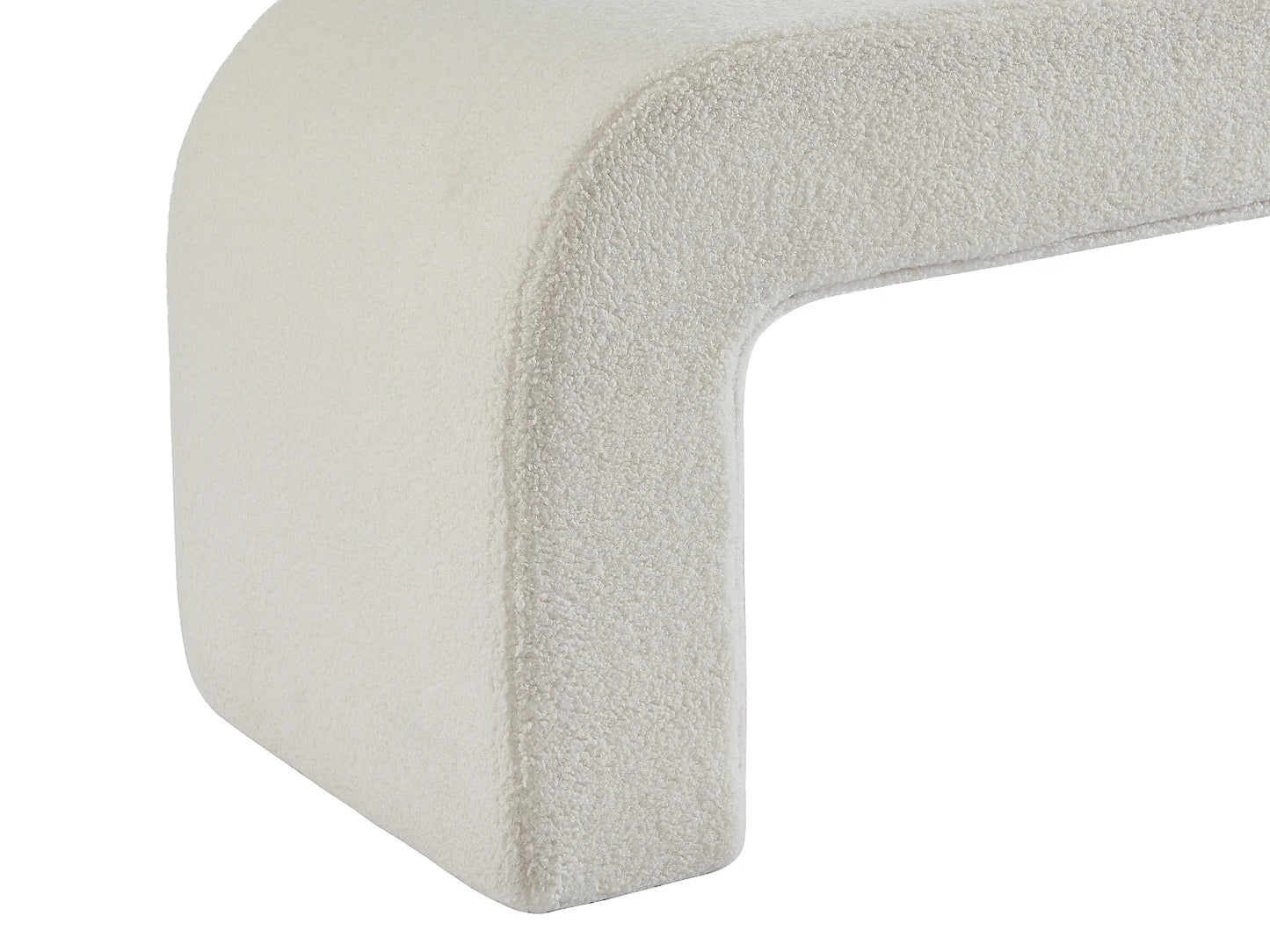 Banc Calvelo Japandi Bouclette Blanc - Calvelo