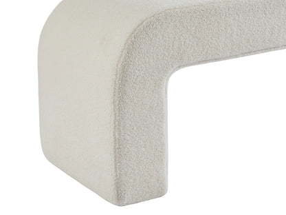 Banc Calvelo Japandi Bouclette Blanc - Calvelo