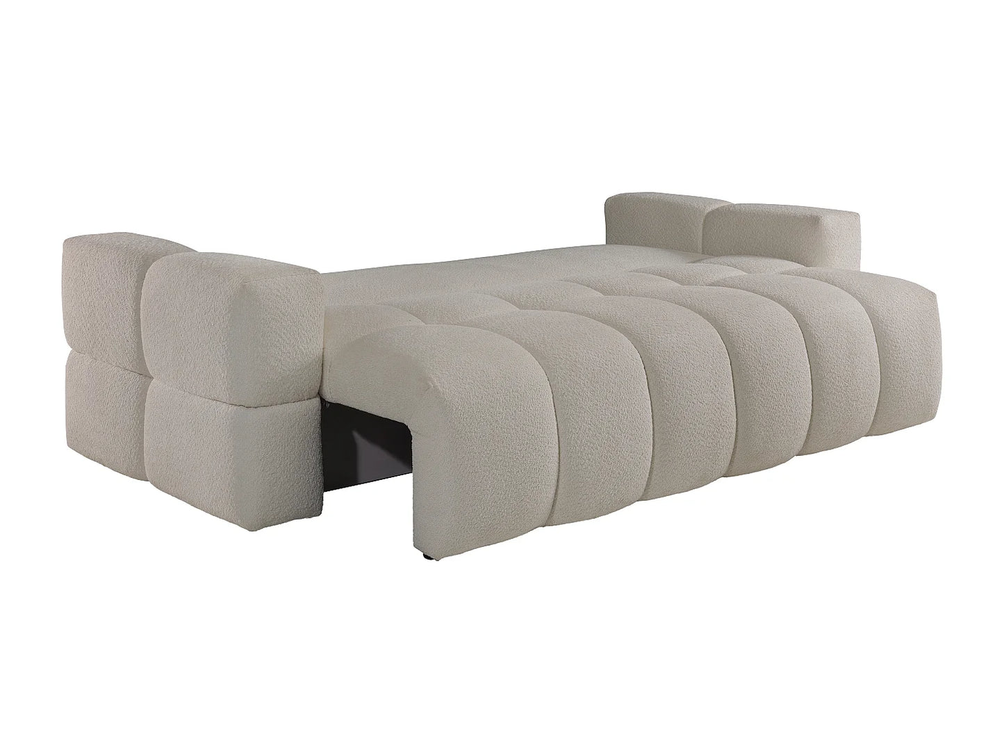 Canapé Japandi Convertible Bouclette Beige 3 Places - Issoro II