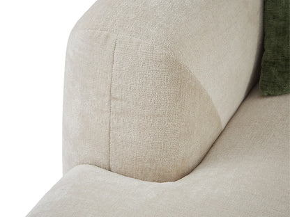 Canapé Japandi d'Angle Tissu Beige - Tancavo
