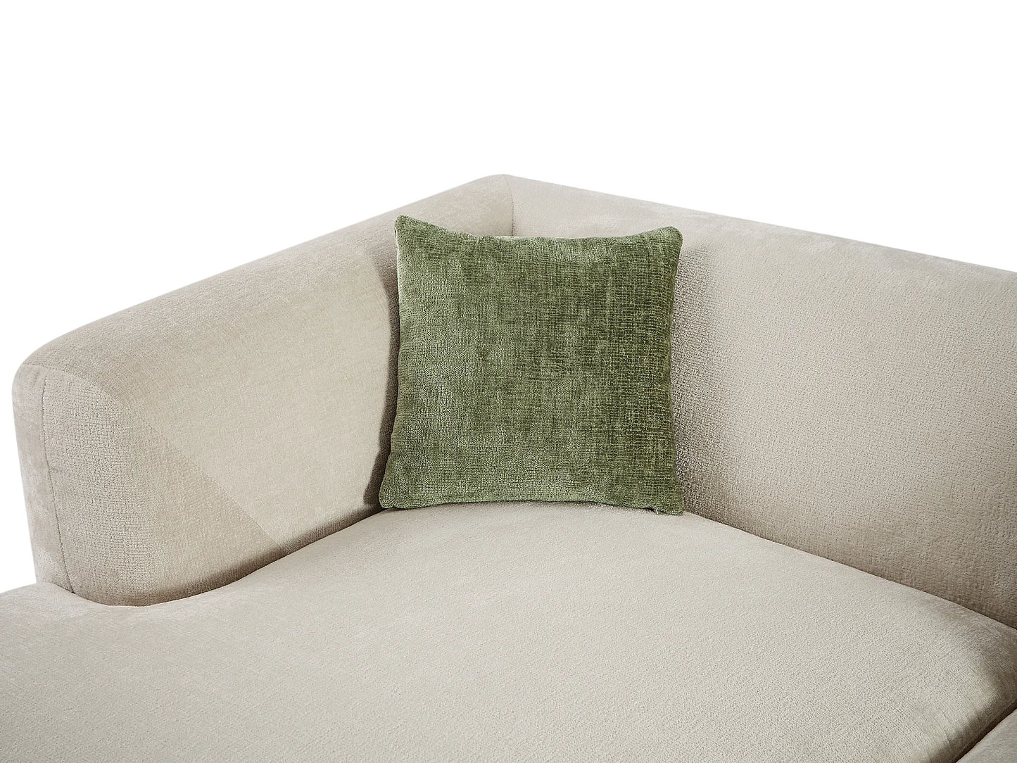 Canapé Japandi d'Angle Tissu Beige - Tancavo