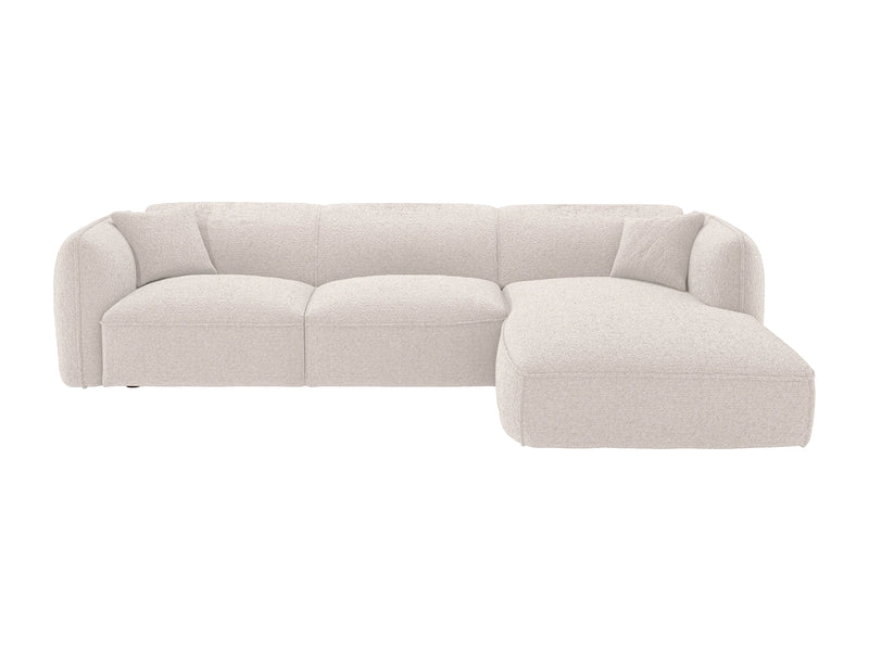 Canapé Japandi D'Angle Tissu Beige - Camilio