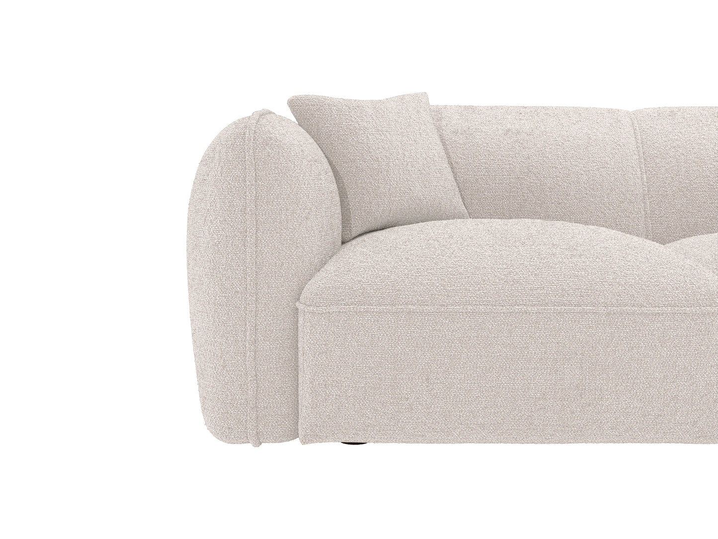 Canapé Japandi D'Angle Tissu Beige - Camilio