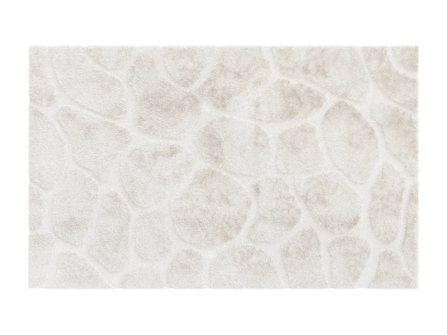 Tapis Japandi Effet Fourrure Beige - Arenso