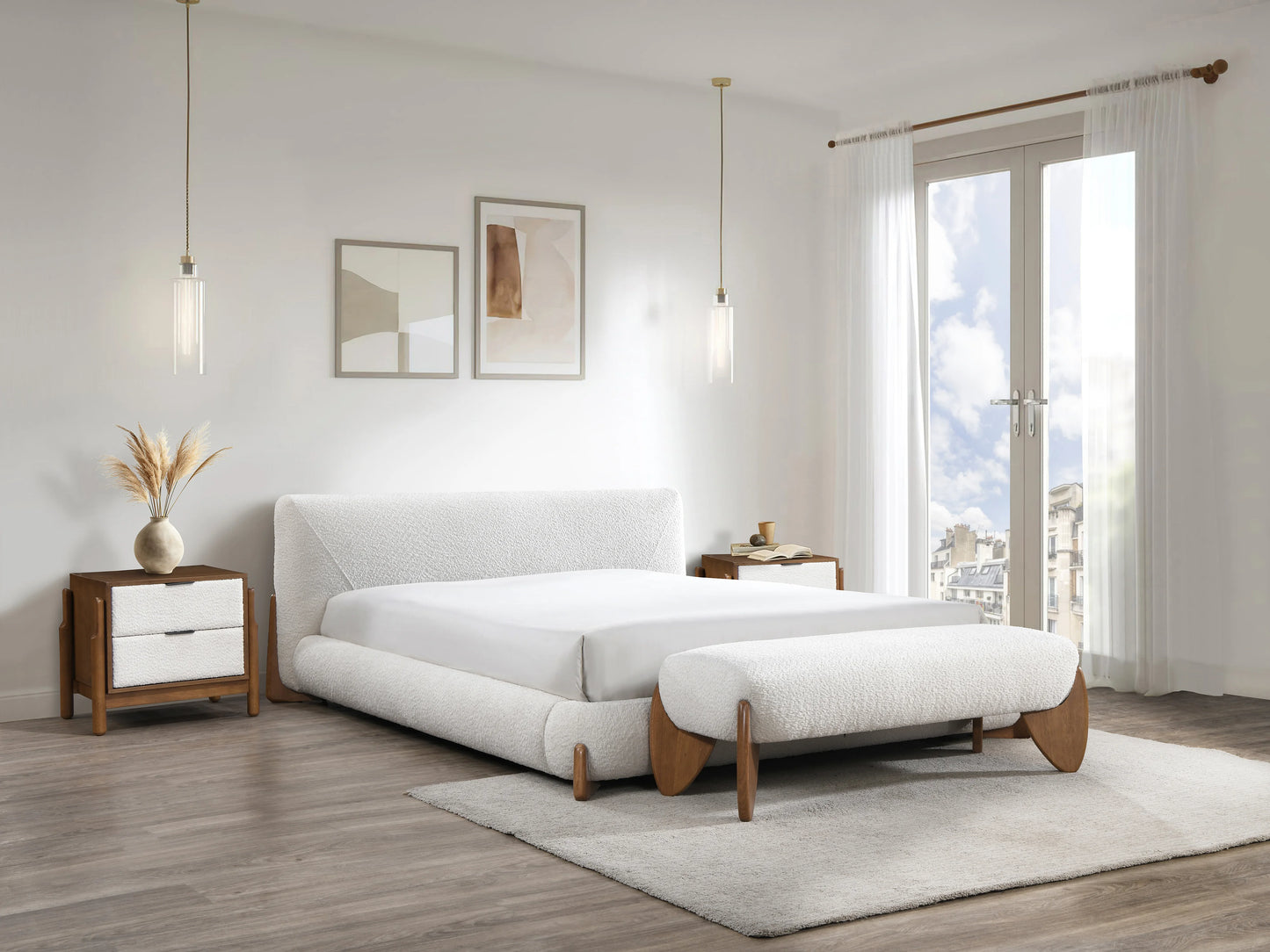 Banc Gamura Japandi Blanc Naturel - Gamura