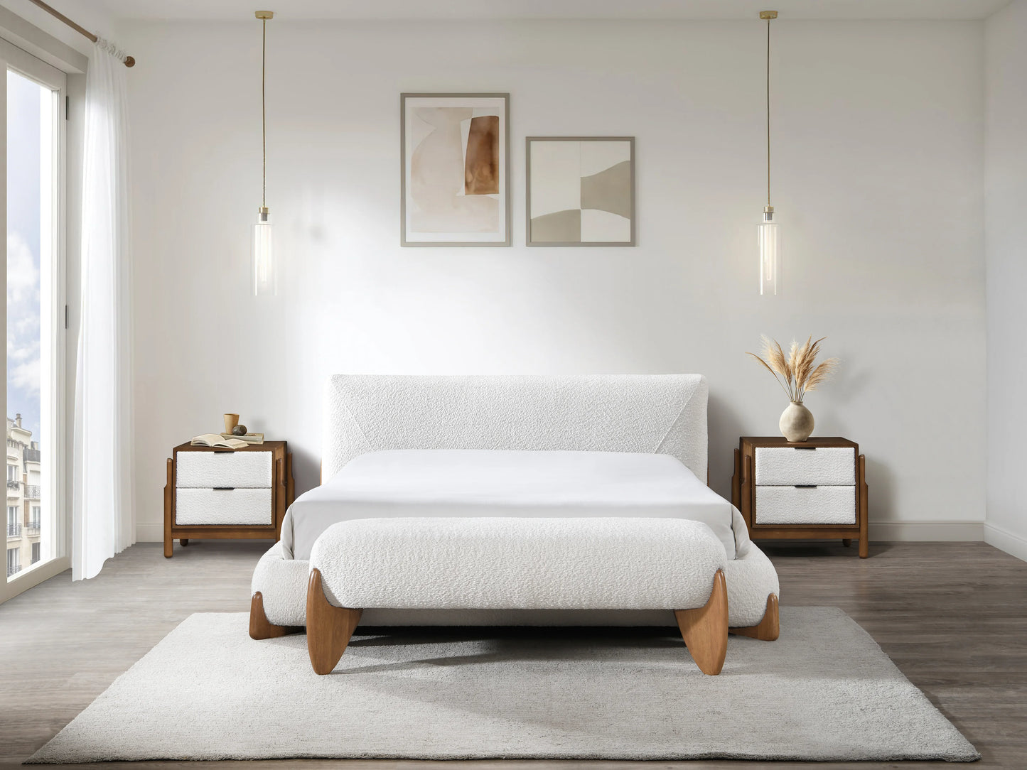 Banc Gamura Japandi Blanc Naturel - Gamura