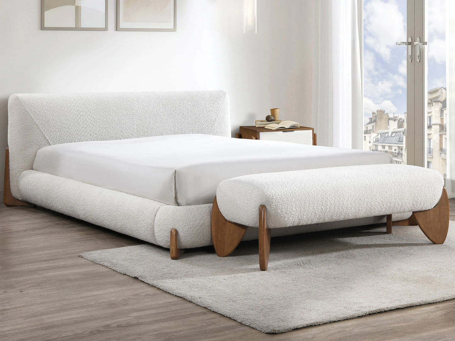 Banc Gamura Japandi Blanc Naturel - Gamura