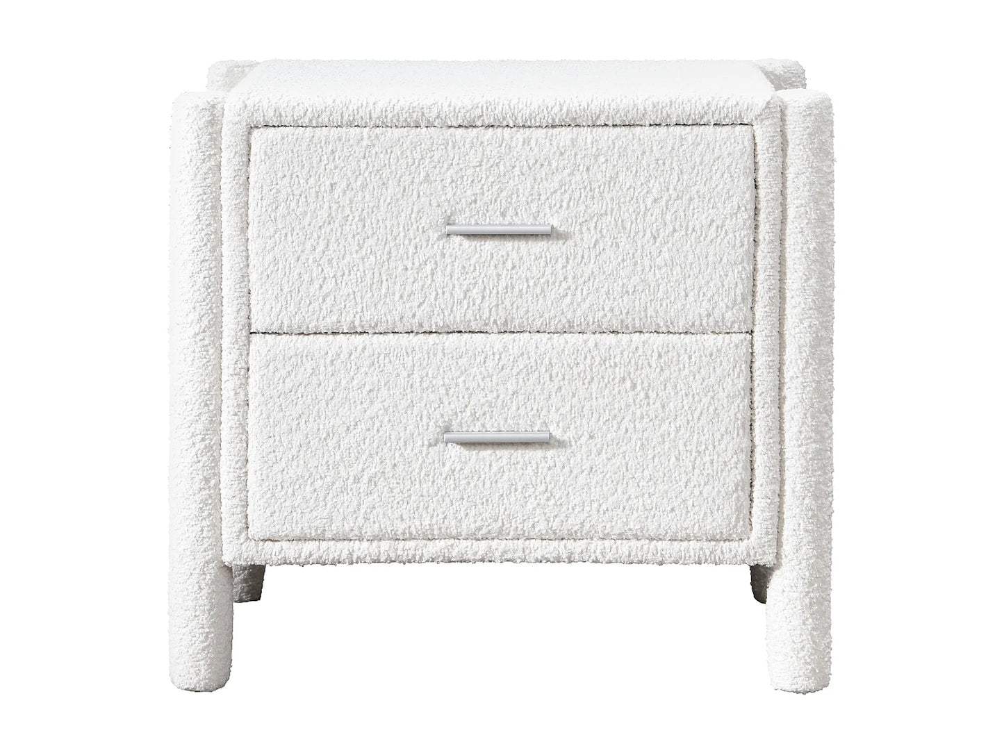 Duo Chevets Japandi Bouclette Blanc - Conomo