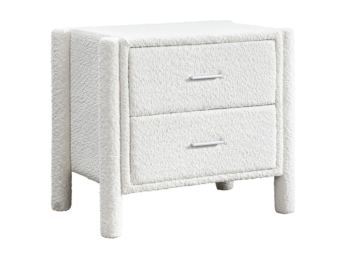 Duo Chevets Japandi Bouclette Blanc - Conomo