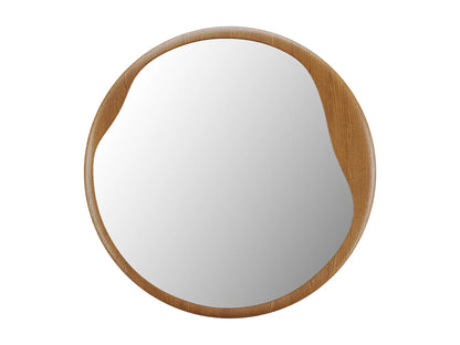 Miroir Rond Japandi Bois D'hévéa 60cm - Fujian