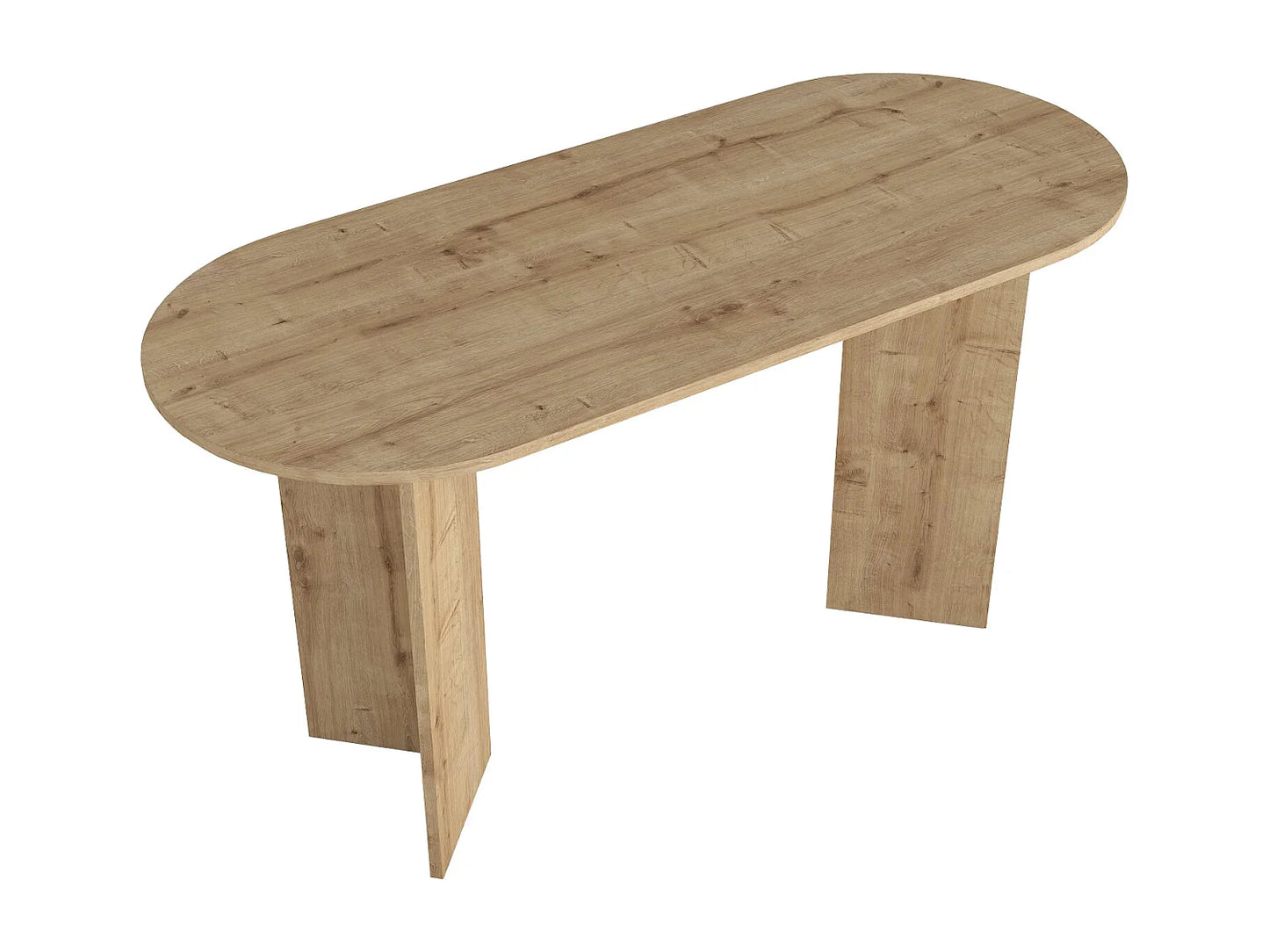 Bureau Console Japandi Naturel Clair - Topania
