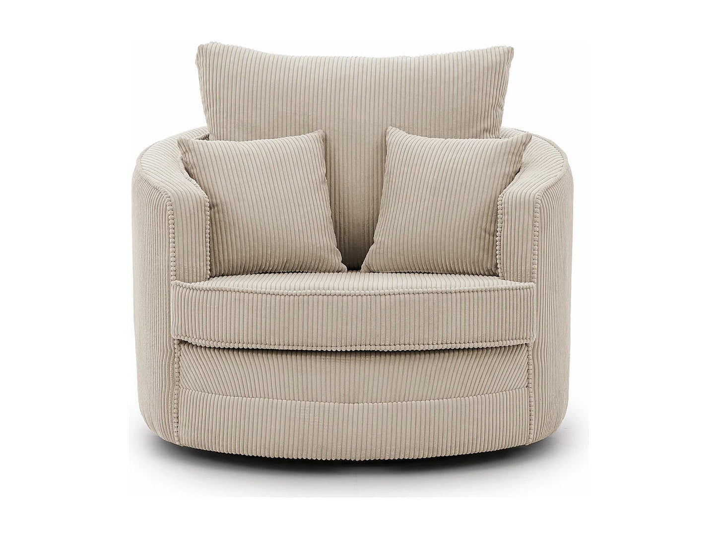 Fauteuil Japandi Love Seat Côtelé Beige - Ted