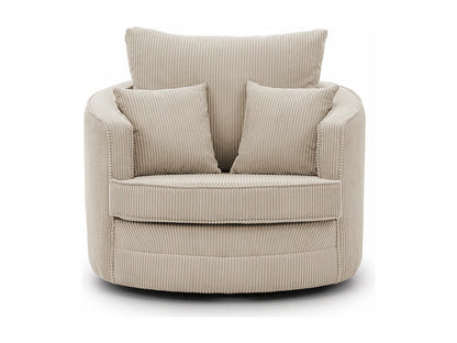 Fauteuil Japandi Love Seat Côtelé Beige - Ted