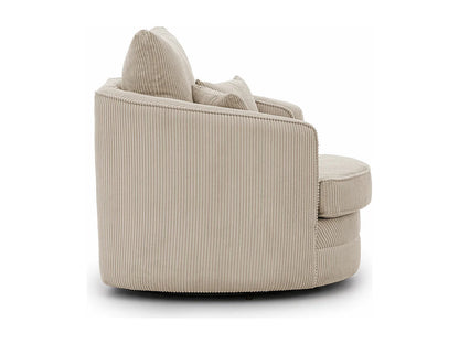 Fauteuil Japandi Love Seat Côtelé Beige - Ted