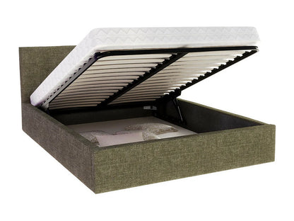 Lit Coffre Japandi Sommier Inclus Vert - Tulsa