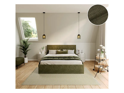 Lit Coffre Japandi Sommier Inclus Vert - Tulsa