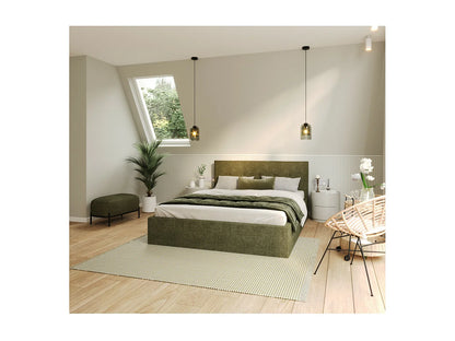 Lit Coffre Japandi Sommier Inclus Vert - Tulsa