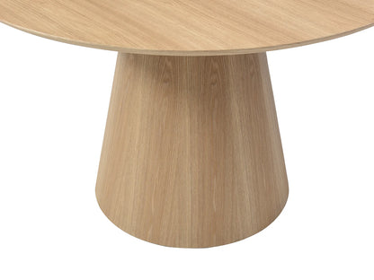 Table Chêne Japandi Ronde Naturel Clair - Antaliza