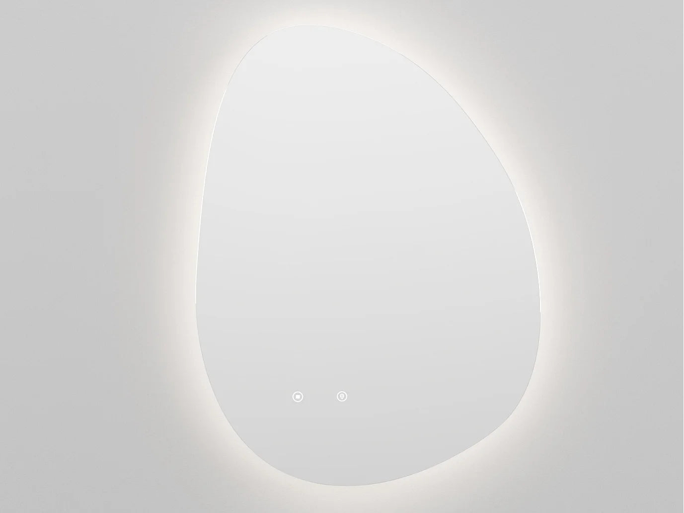 Miroir Asymétrique Japandi LED Salle De Bain - Inacia