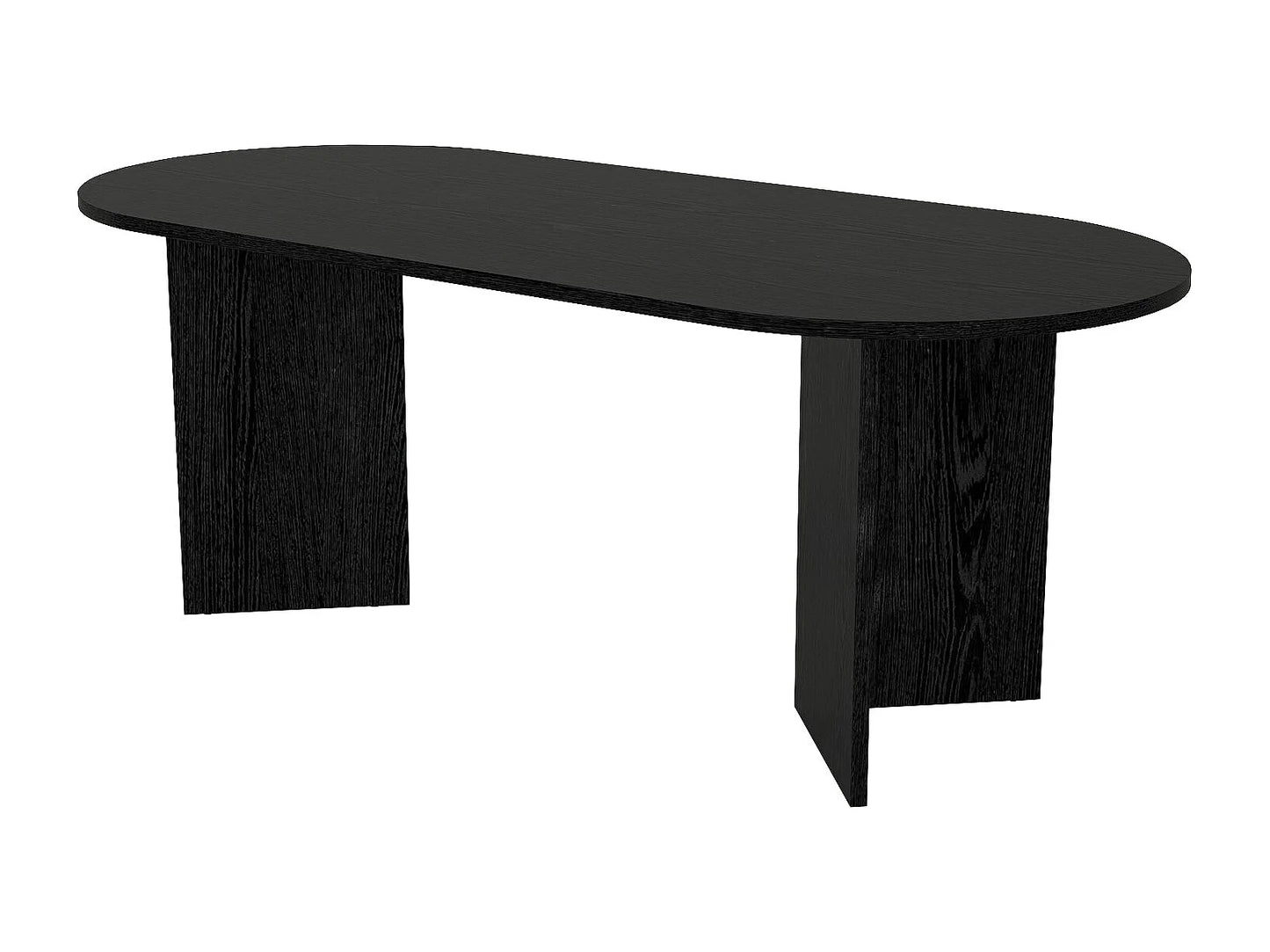 Table Noire Japandi Huit Personnes Moderne - Topania