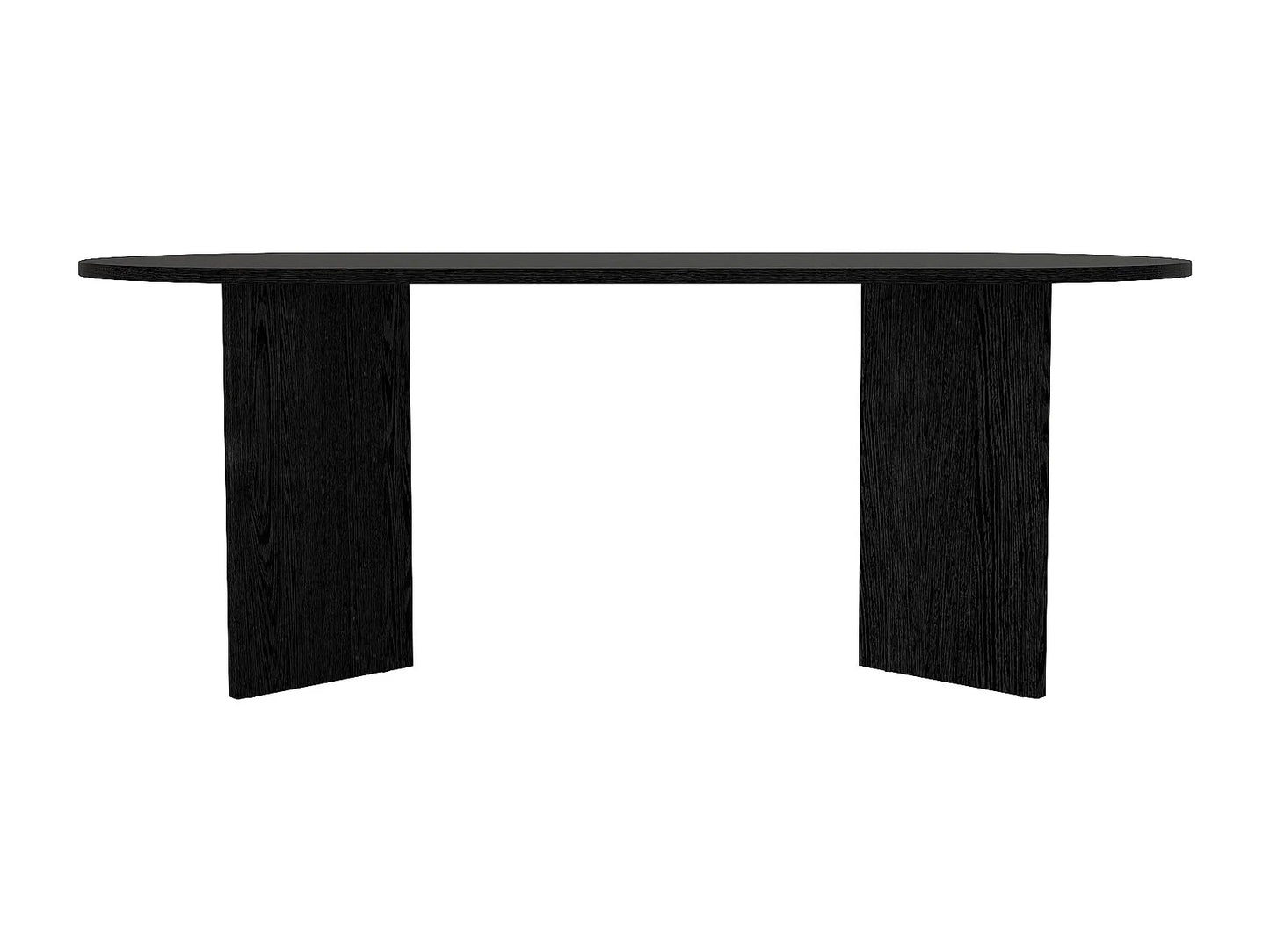 Table Noire Japandi Huit Personnes Moderne - Topania
