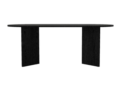 Table Noire Japandi Huit Personnes Moderne - Topania