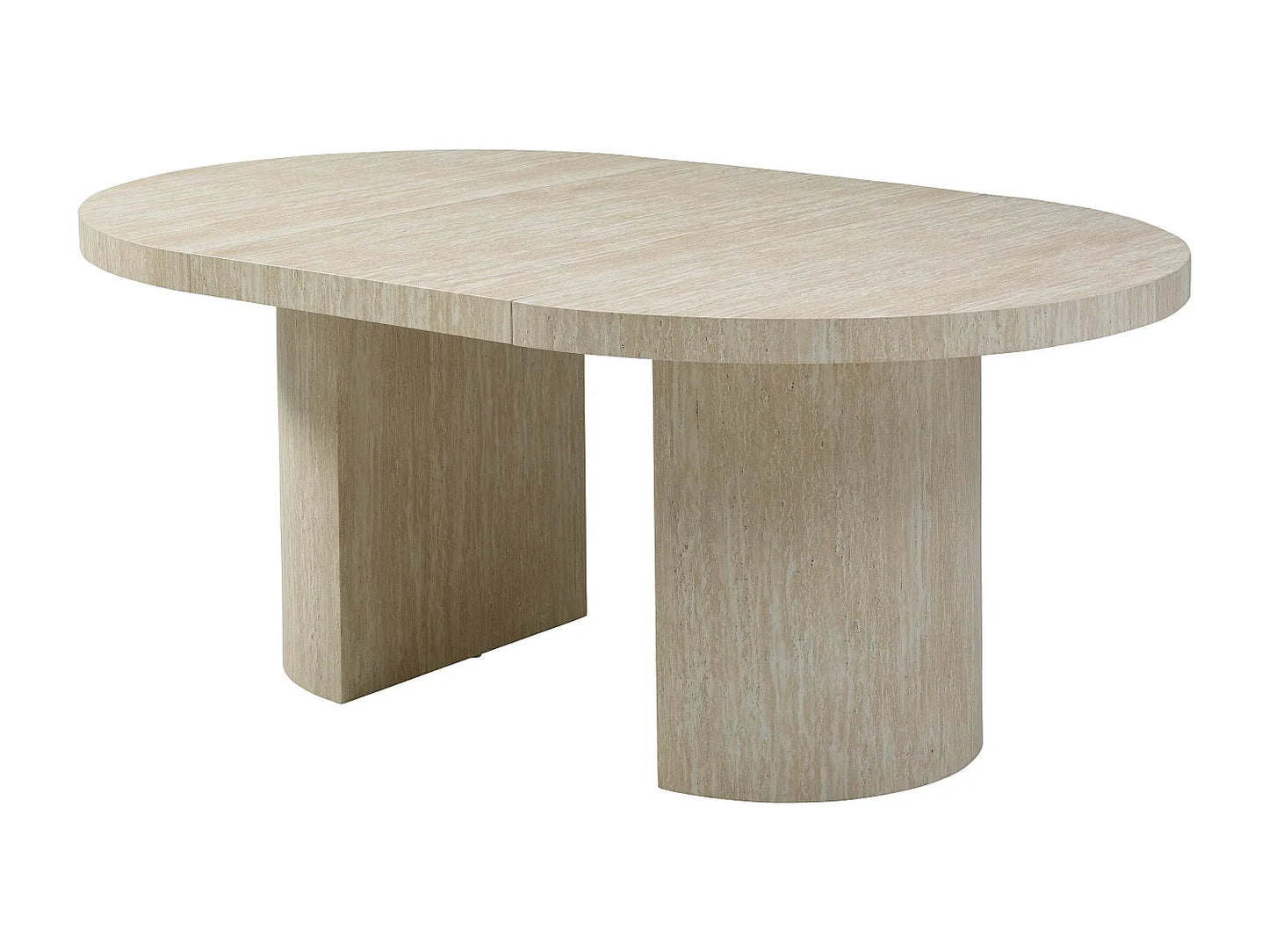 Table Extensible Japandi Mdf Effet Travertin - Sidrina