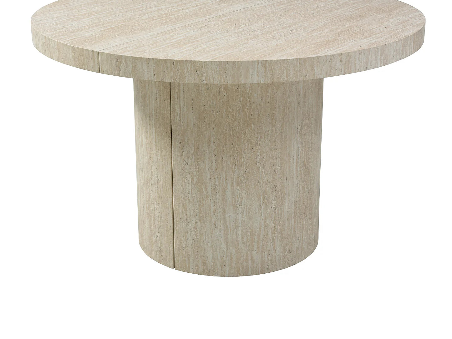Table Extensible Japandi Mdf Effet Travertin - Sidrina