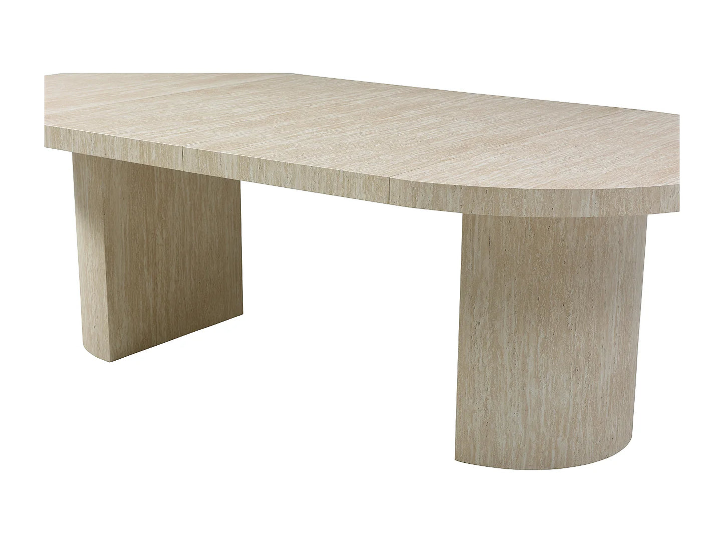 Table Extensible Japandi Mdf Effet Travertin - Sidrina