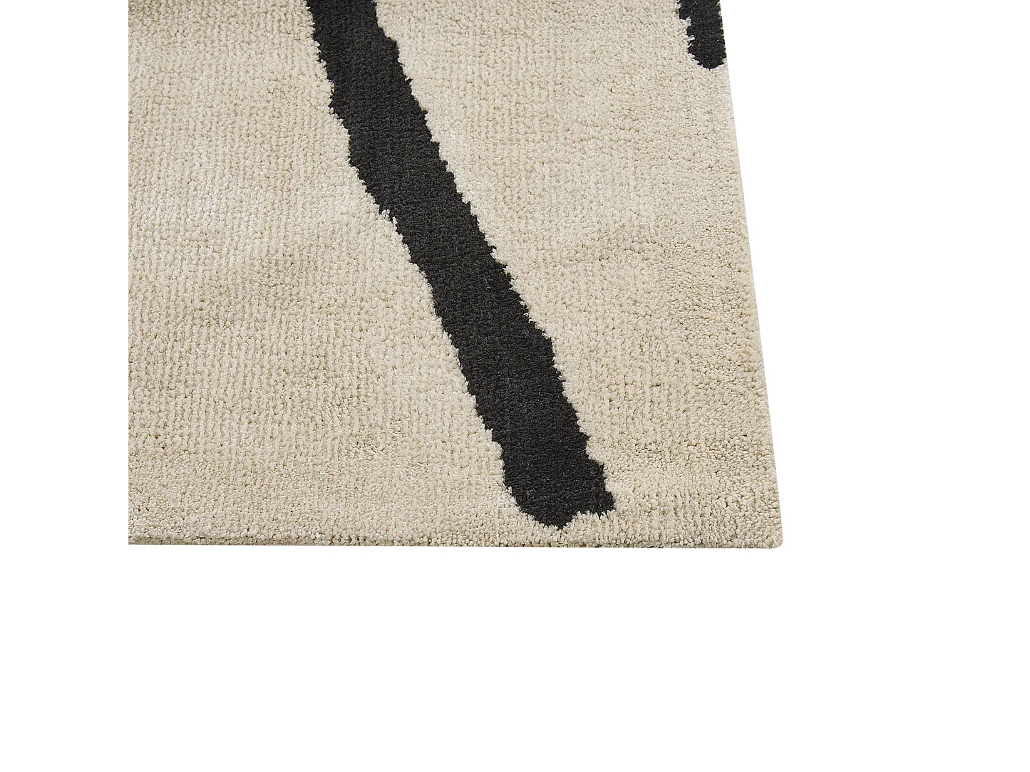 Tapis Japandi Graphique Beige Noir - Kolpur