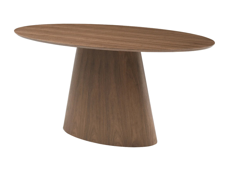 Table Japandi Ovale en Bois Foncé (6 personnes) - Antelada
