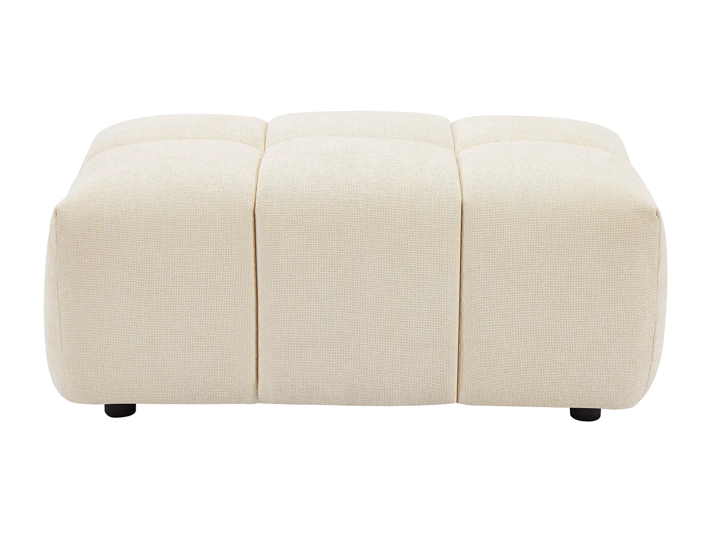 Pouf Texture Japandi Organique Beige - Apoliu