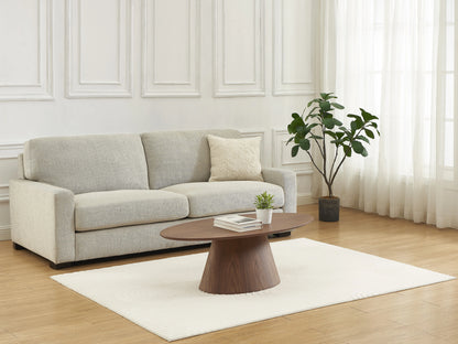 Table Basse Japandi Ovale en Noyer - Antelada