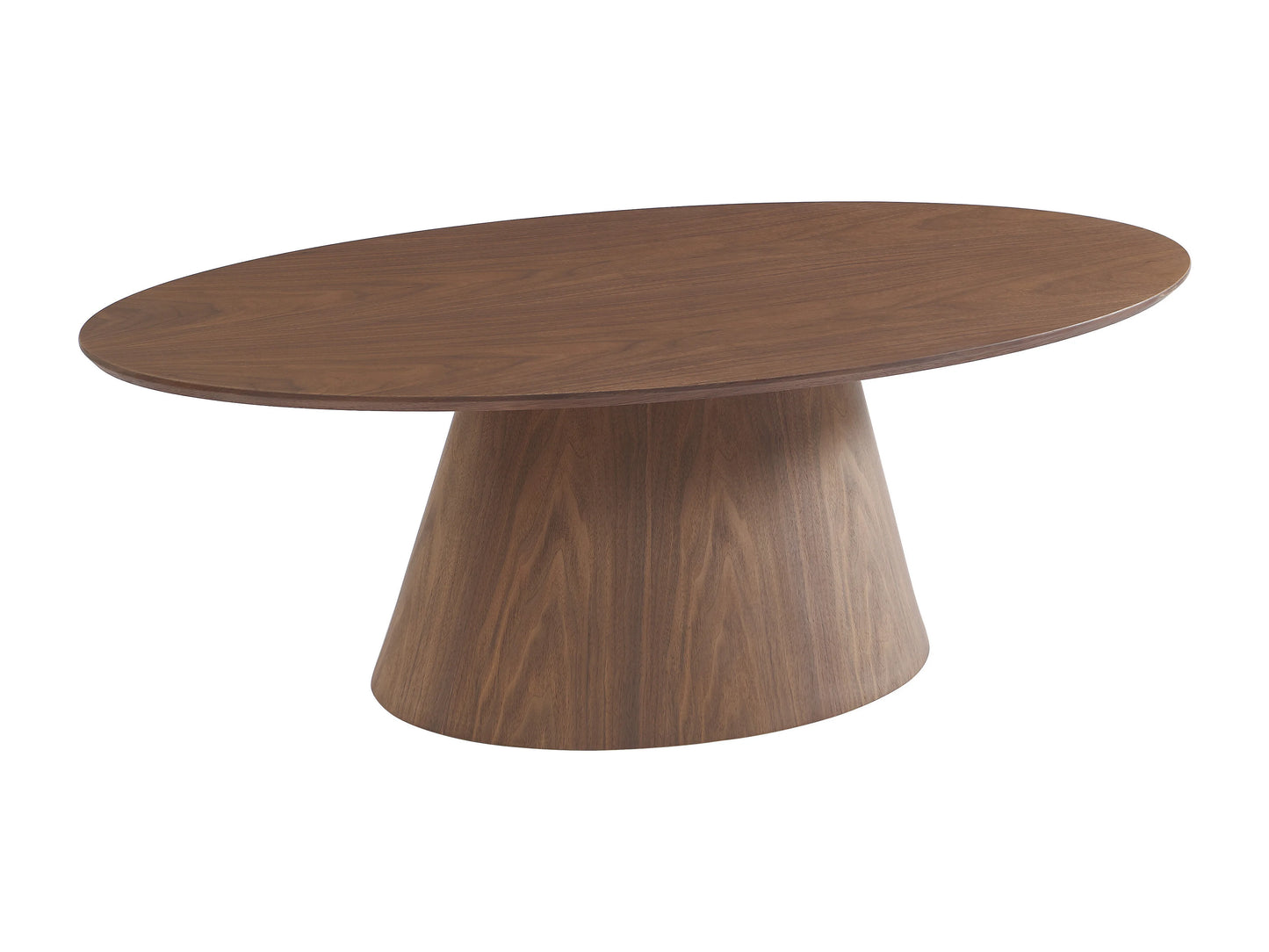 Table Basse Japandi Ovale en Noyer - Antelada