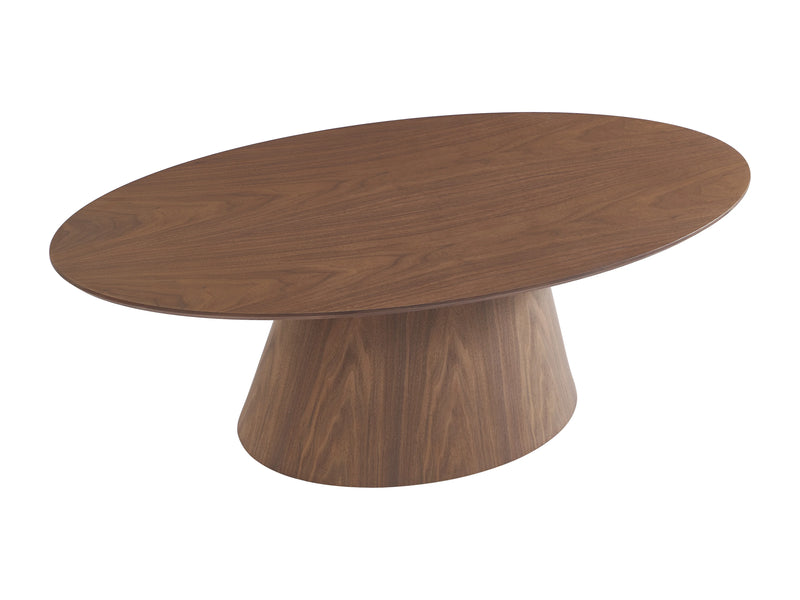 Table Basse Japandi Ovale en Noyer - Antelada