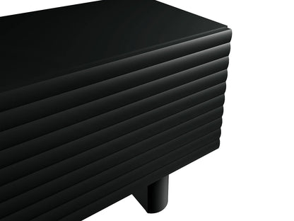 Meuble TV Japandi Bois Noir (MDF) 180 cm - Ludima