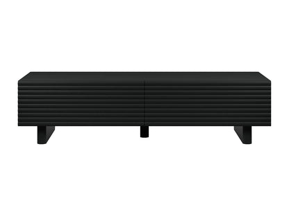 Meuble TV Japandi Bois Noir (MDF) 180 cm - Ludima