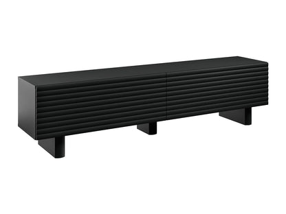 Meuble TV Japandi Bois Noir (MDF) 180 cm - Ludima