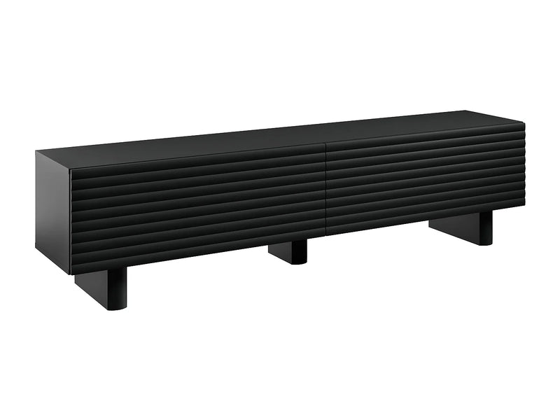 Meuble TV Japandi Bois Noir (MDF) 180 cm - Ludima