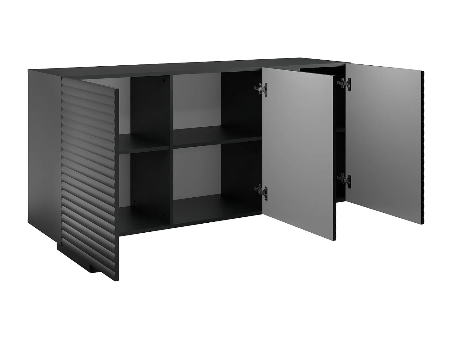Buffet Noir Japandi Design Minimaliste - Ludima