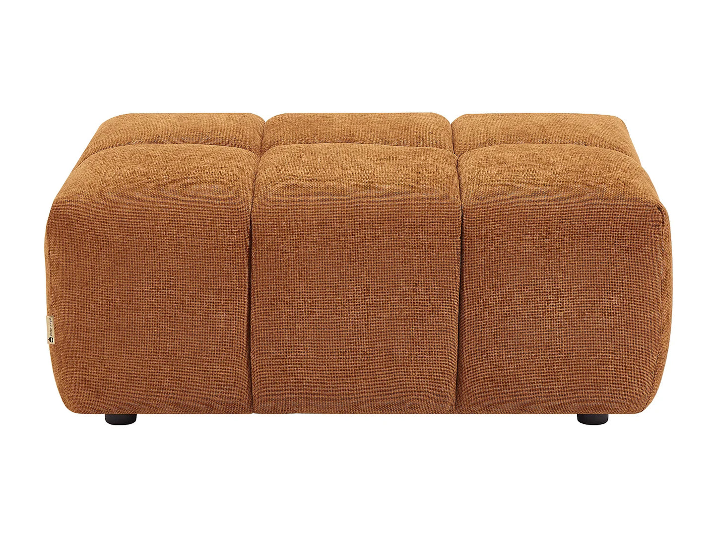 Pouf Texture Japandi Teinte Terracotta - Apoliu