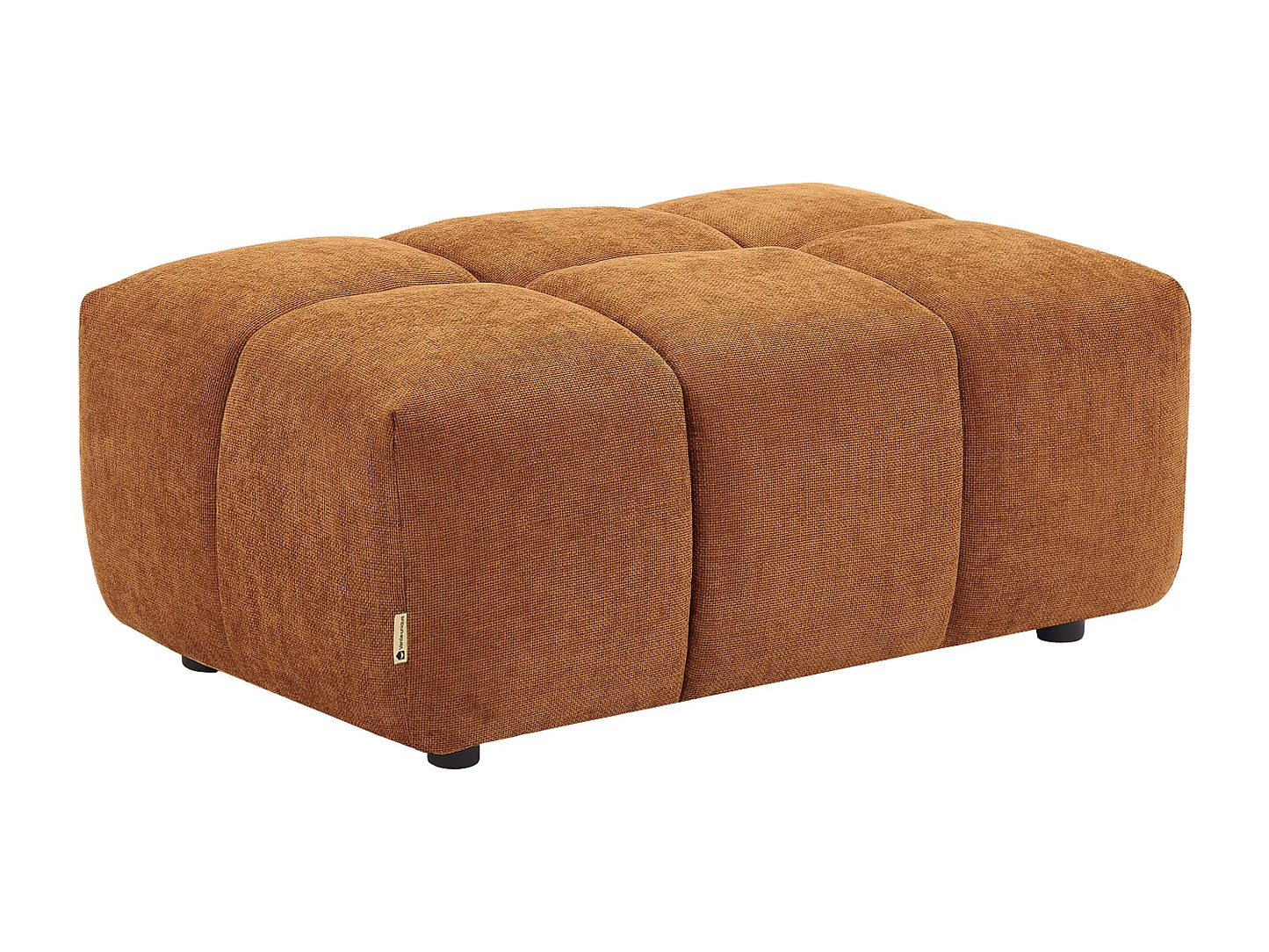 Pouf Texture Japandi Teinte Terracotta - Apoliu