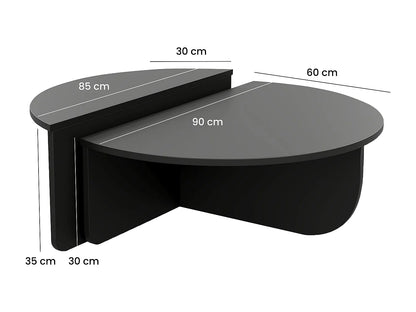 Table Basse Japandi Gigogne Noire - Aloeva