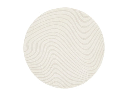 Tapis Rond Japandi Ondulations Relief - Ondulations