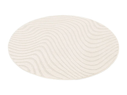 Tapis Rond Japandi Ondulations Relief - Ondulations