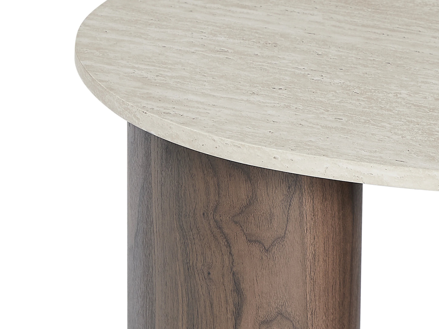 Table Basse Japandi Organique Bois et Travertin - Alozya